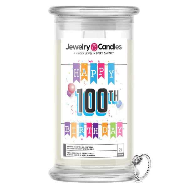 Happy 100th Birthday Jewelry Candle