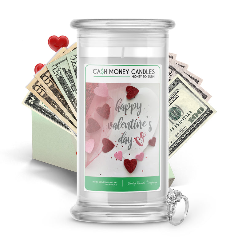 Happy Valentine's Day Cash Money Candle