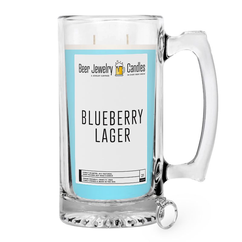 Bluberry Lager Beer Jewelry Candle