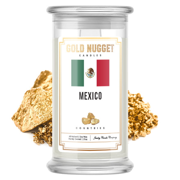 Mexico Countries Gold Nugget Candles