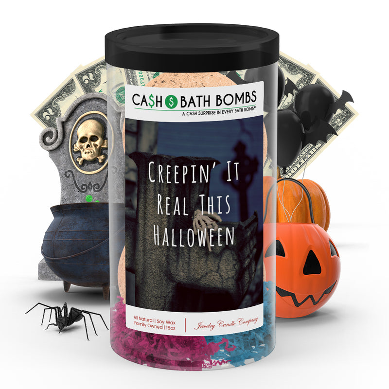 Creepin' real this halloween Cash Bath Bombs