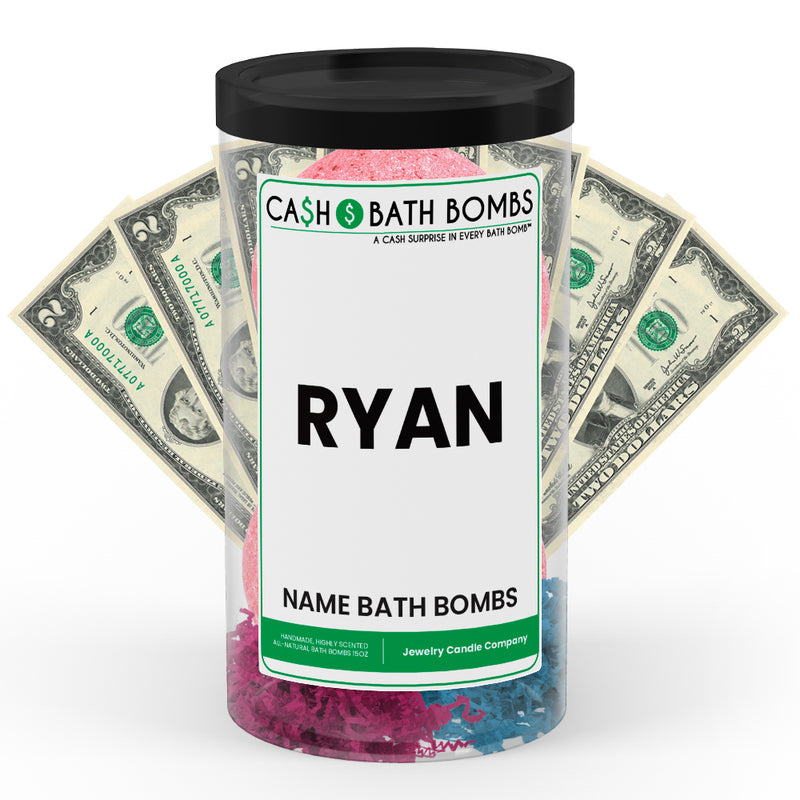 RYAN Name Cash Bath Bomb Tube