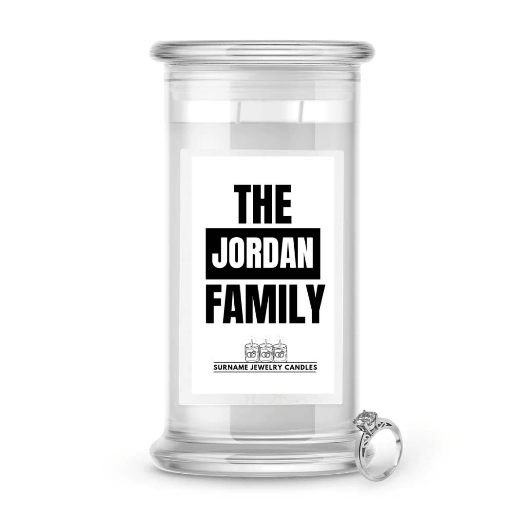 The Jordan Family | Surname Jewelry Candles