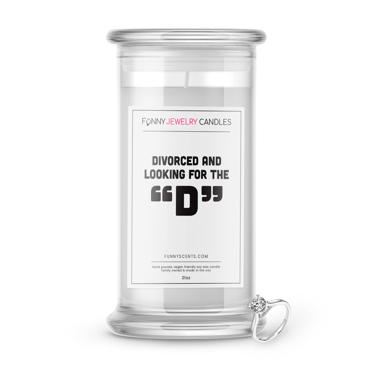Divorced and Looking For the "D" Jewelry Funny Candles
