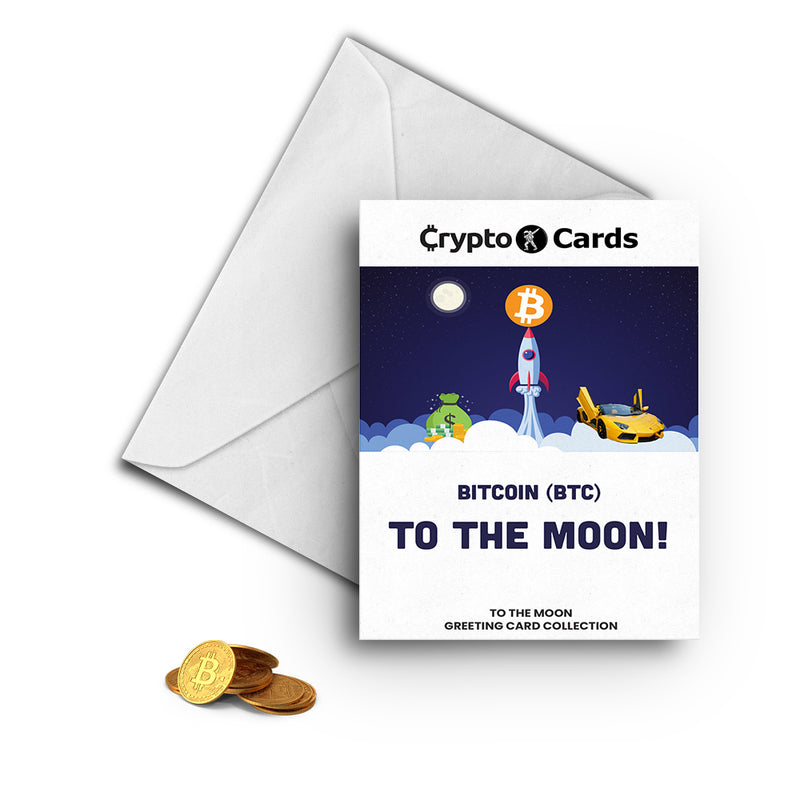 Bitcoin (BTC) To The Moon! Crypto Cards