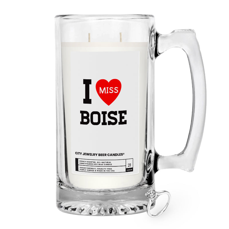 I miss Boise City Jewelry Beer Candles
