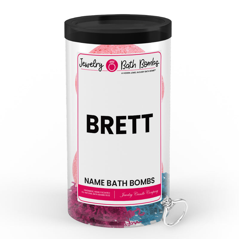 BRETT Name Jewelry Bath Bomb Tube