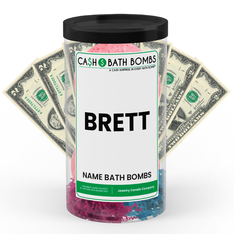 BRETT Name Cash Bath Bomb Tube