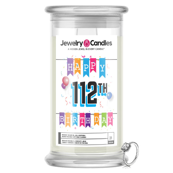 Happy 112th Birthday Jewelry Candle