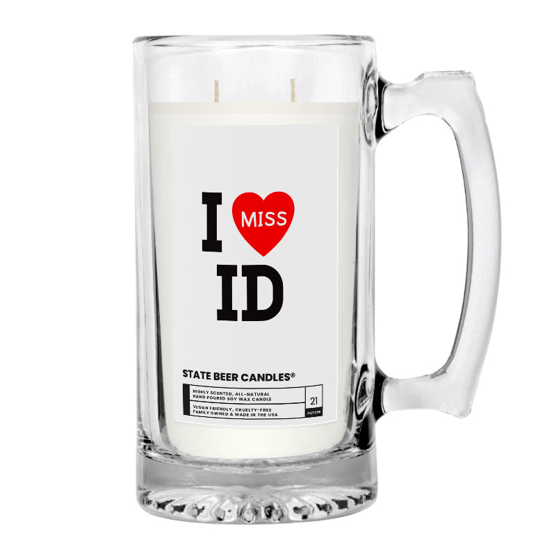 I miss ID State Beer Candles