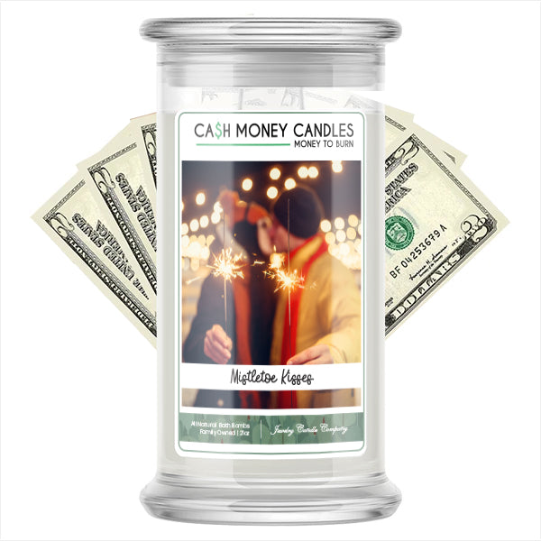 Mistletoe Kisses Cash Money Candle