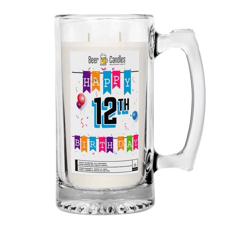 Happy 12th Birthday Beer Candle