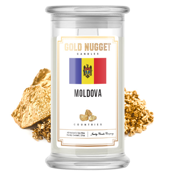 Moldova Countries Gold Nugget Candles