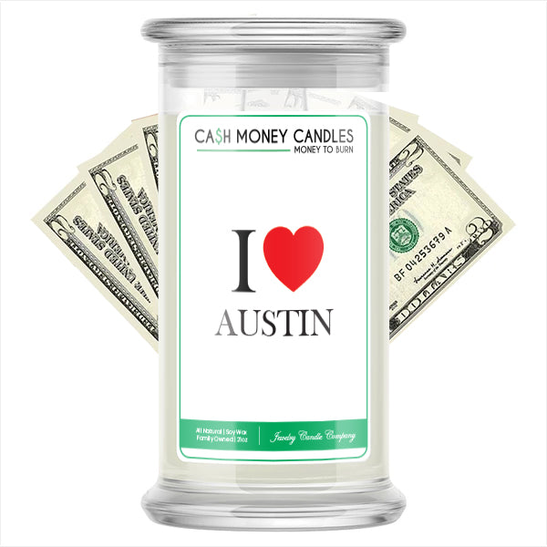I Love AUSTIN Candle