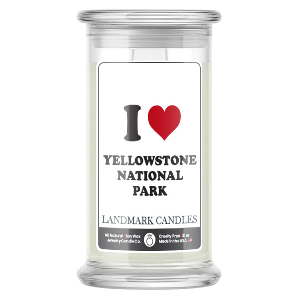 I Love YELLOWSTONE NATIONAL PARK Landmark Candles