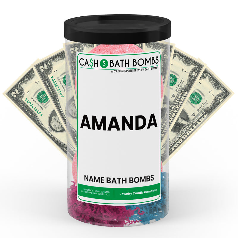 AMANDA Name Cash Bath Bomb Tube