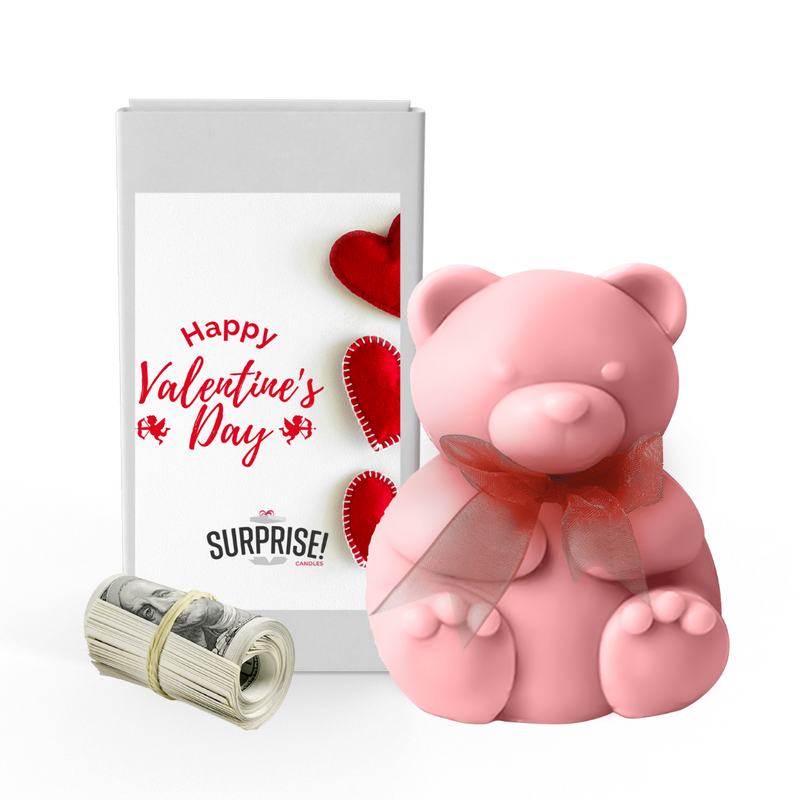 Happy Valentine's Day | Valentines Day Surprise Cash Money Bear Wax Melts