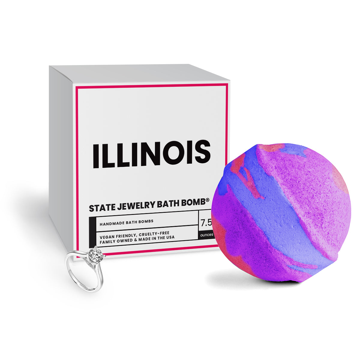 Illinois State Jewelry Bath Bomb
