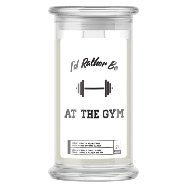 I'd rather be At The Gym Candles