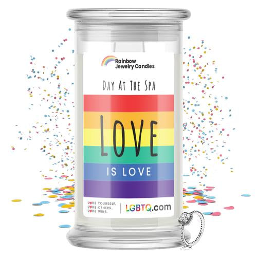 LGBTQ Day At The Spa Rainbow Jewelry Candle