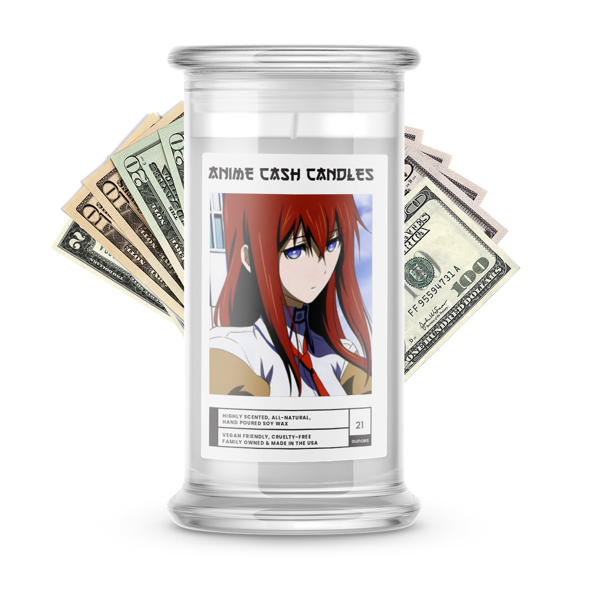 Makise, Kurisu | Anime Cash Candle