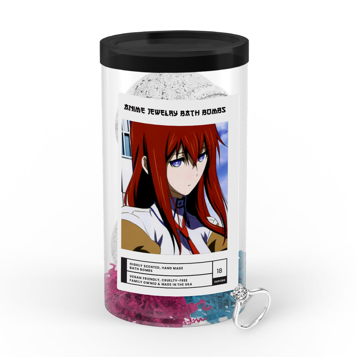 Makise, Kurisu (牧瀬 紅莉栖) | Anime Jewelry Bath Bombs