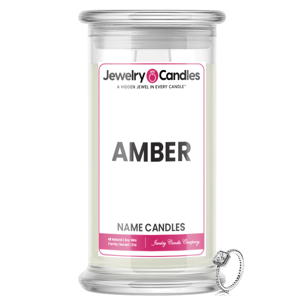 AMBER Name Jewelry Candles