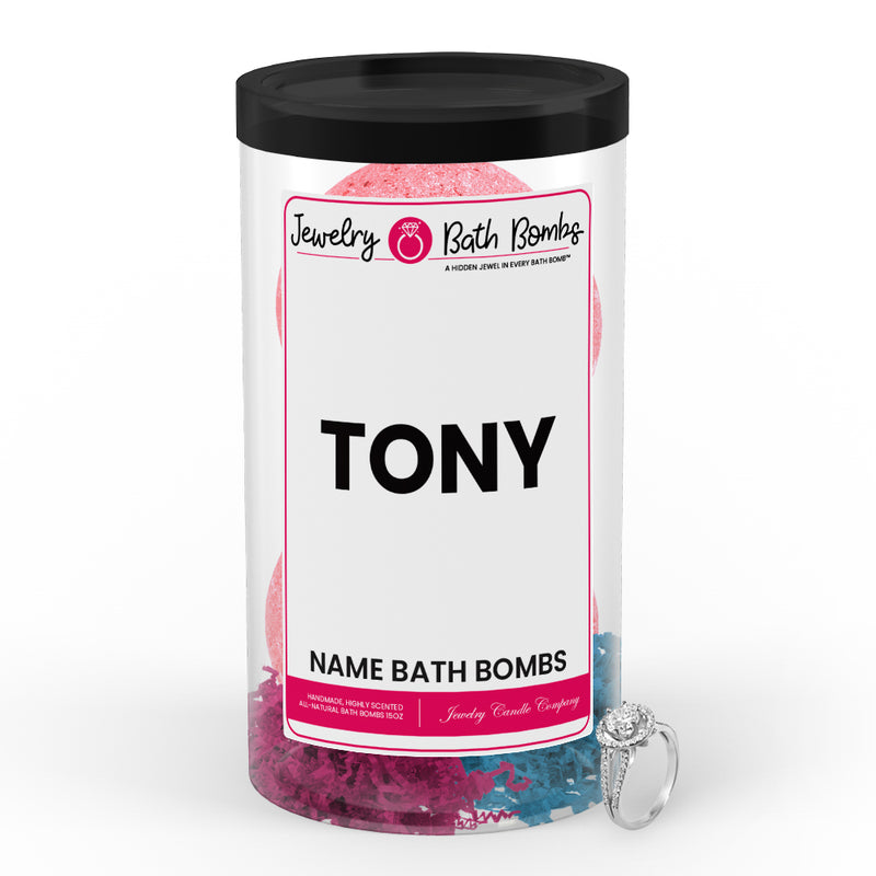 TONY Name Jewelry Bath Bomb Tube