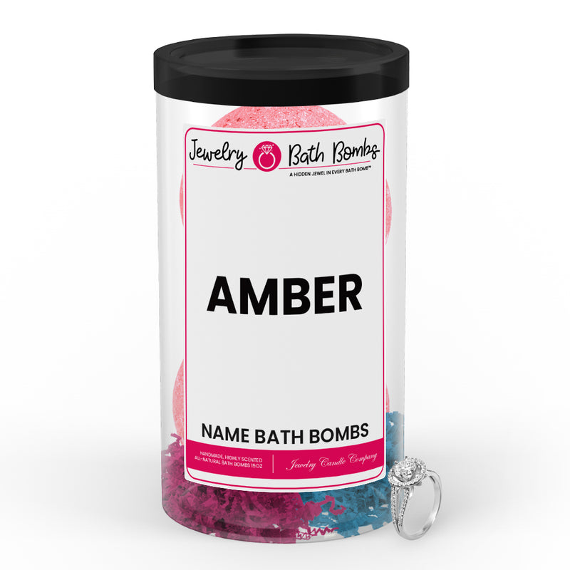 AMBER Name Jewelry Bath Bomb Tube