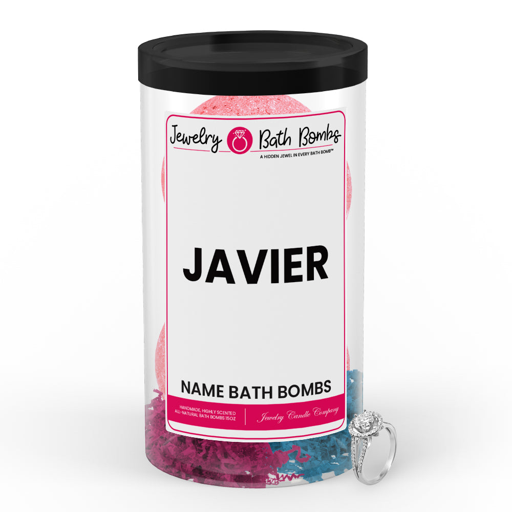 JAVIER Name Jewelry Bath Bomb Tube