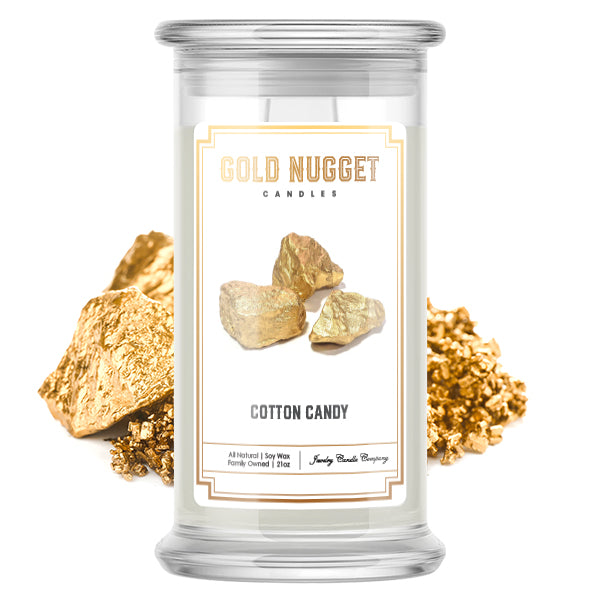 Cotton Candy Gold Nugget Candles