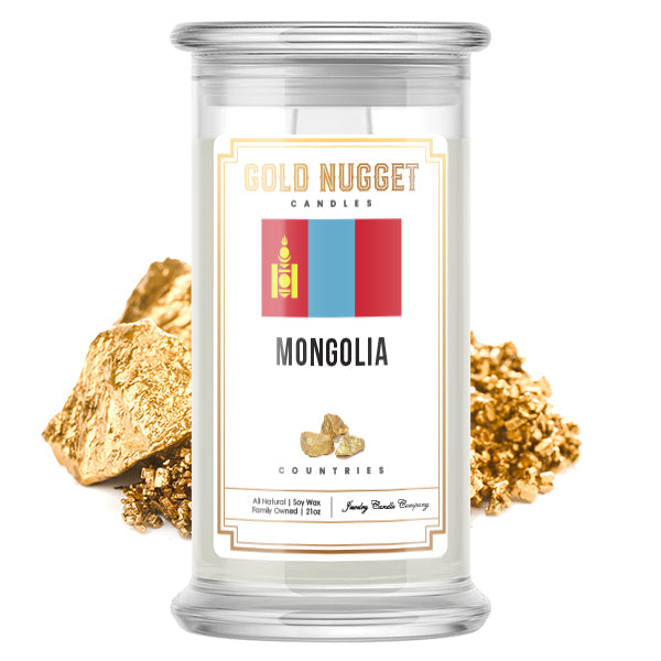 Mongolia Countries Gold Nugget Candles