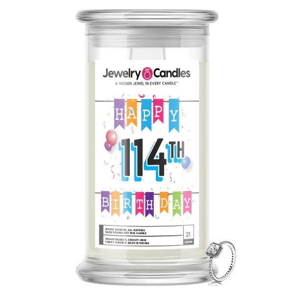 Happy 114th Birthday Jewelry Candle