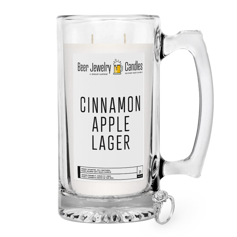 Cinnemon Apple Lager Beer Jewelry Candle