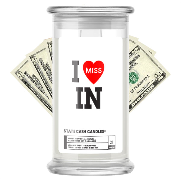 I miss IN State Cash Candle