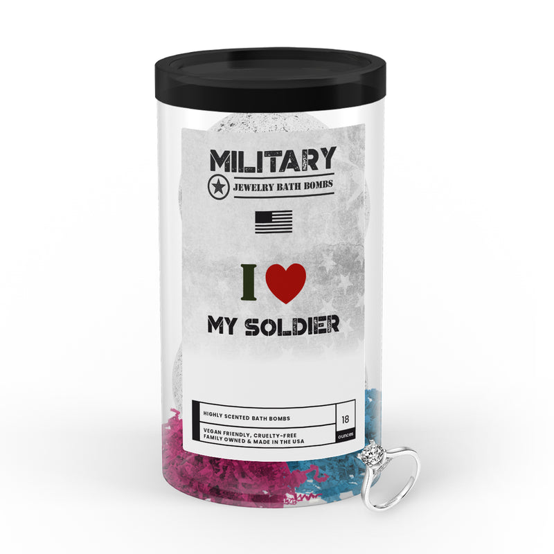I ❤️ my soldier | Military Jewelry Bath Bombs