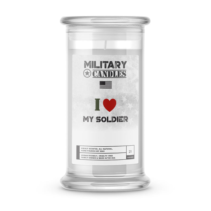 I ❤️ my soldier | Military Candles