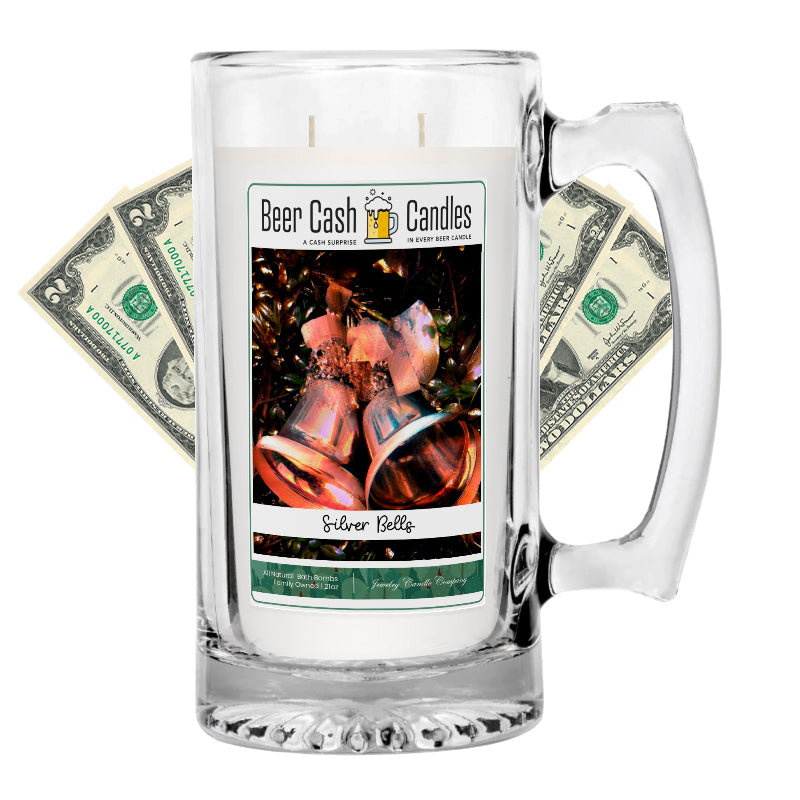 Silver Bells Beer Cash Candle