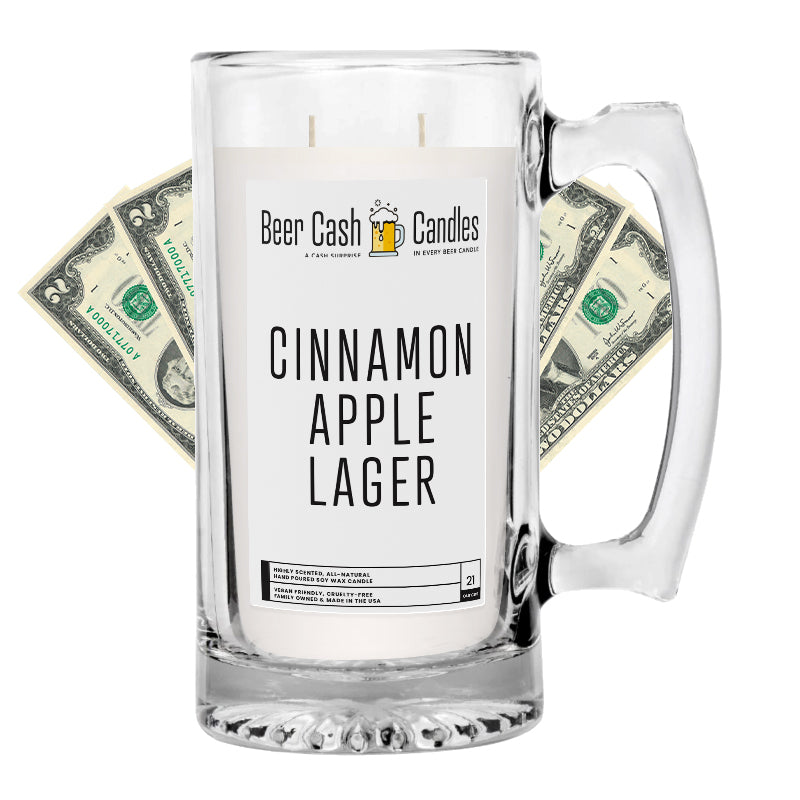 Cinnemon Apple Lager Beer Cash Candle