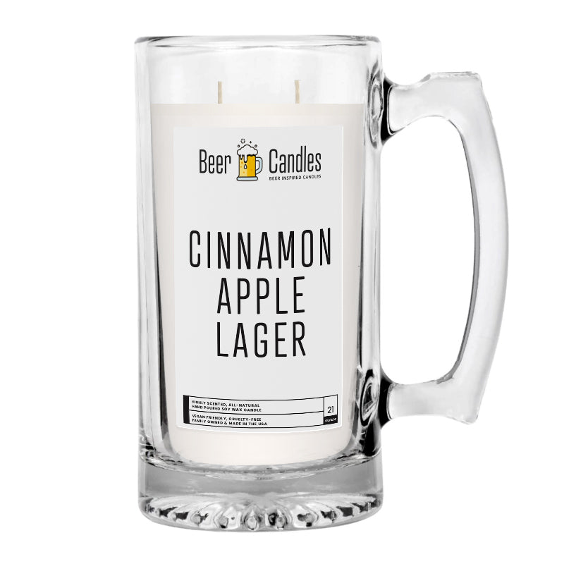 Cinnemon Apple Lager Beer Candle