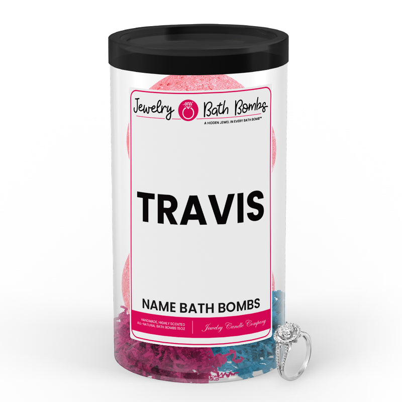 TRAVIS Name Jewelry Bath Bomb Tube