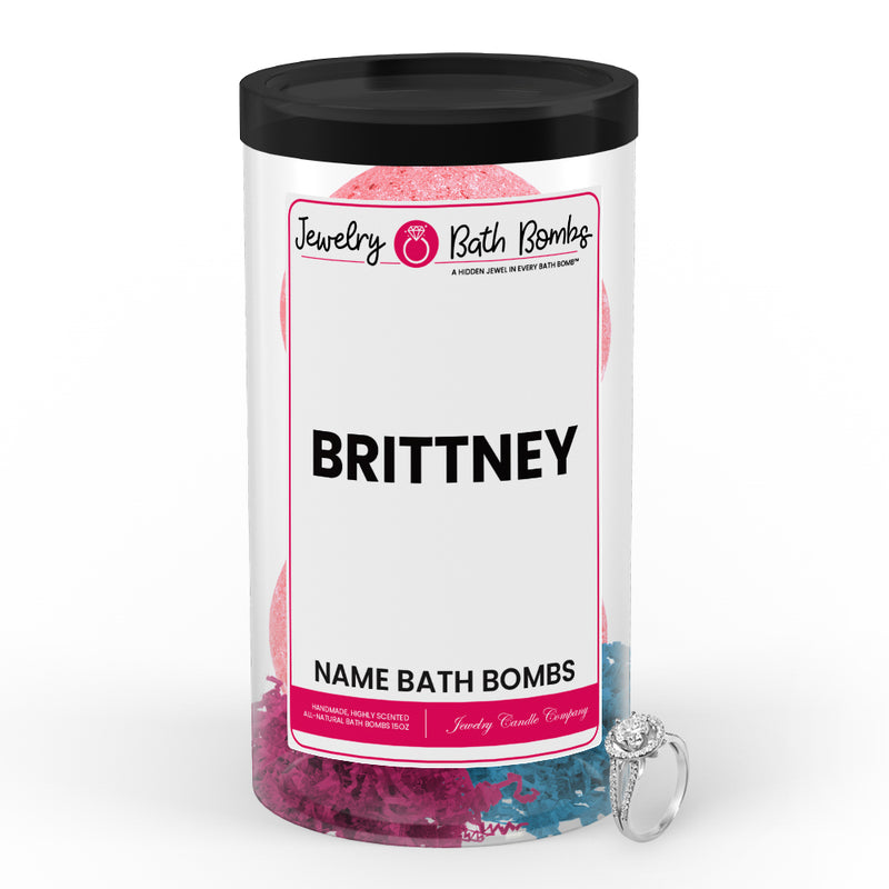 BRITTNEY Name Jewelry Bath Bomb Tube