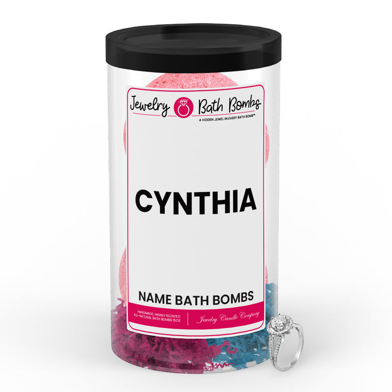 CYNTHIA Name Jewelry Bath Bomb Tube