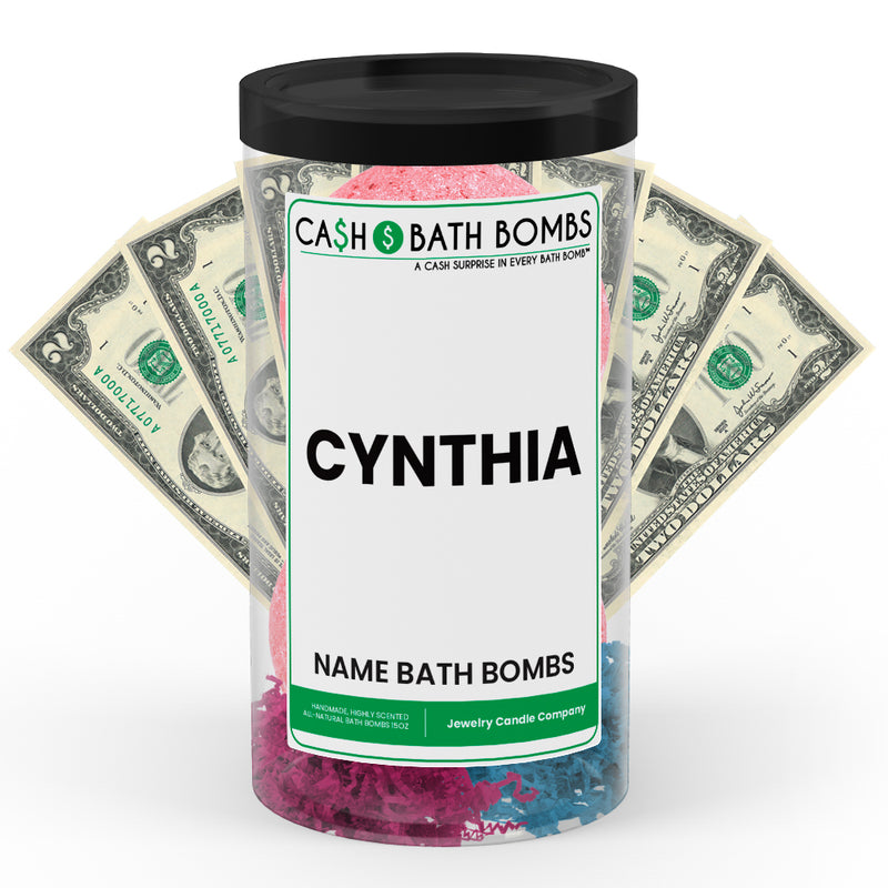 CYNTHIA Name Cash Bath Bomb Tube
