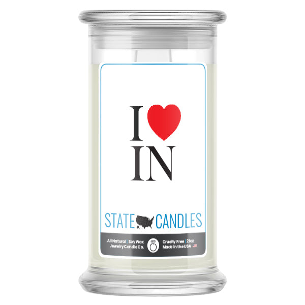 I Love IN State Candles