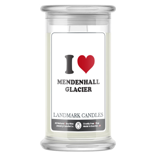 I Love MENDENHALL GLACIER Landmark Candles