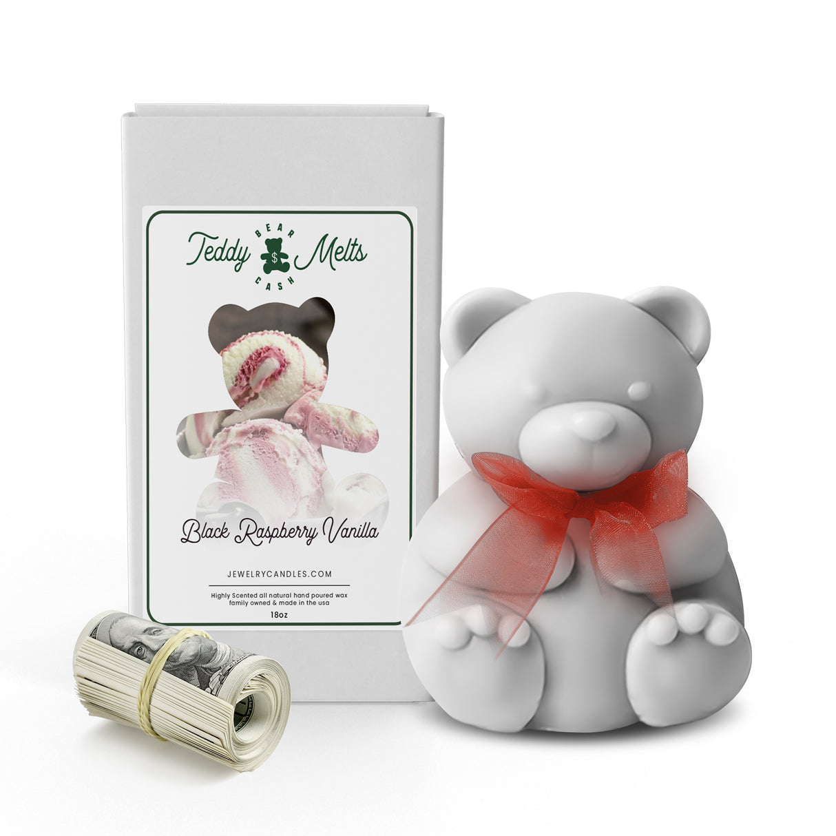 Black Raspberry Vanilla Cash Money GIANT Teddy Bear Wax Melts