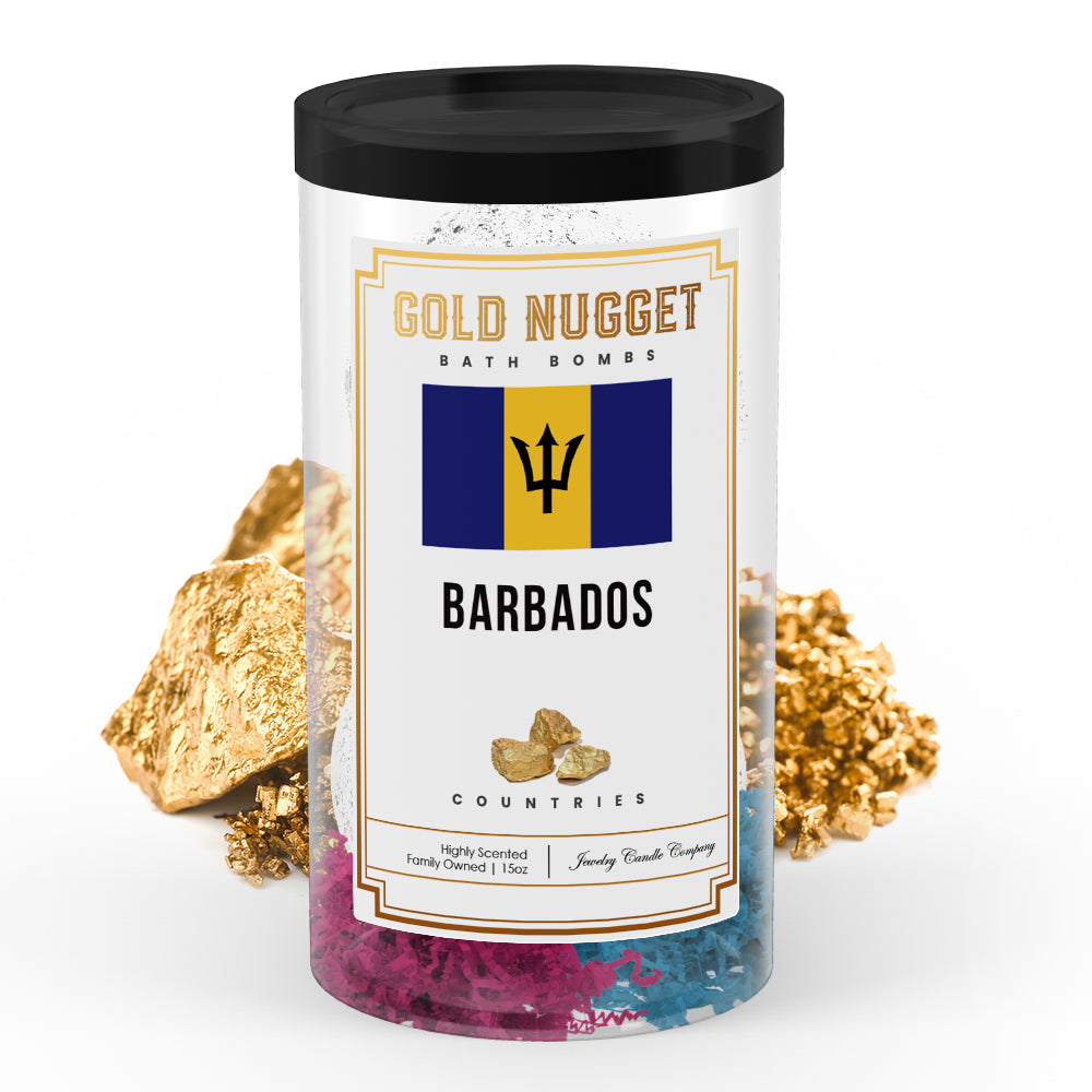 Barbados Countries Gold Nugget Bath Bombs