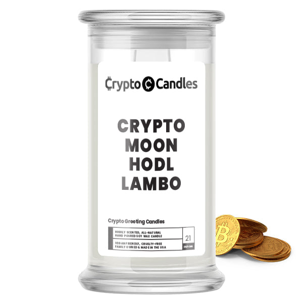 Crypto Moon Hold Lambo Crypto Greeting Candles
