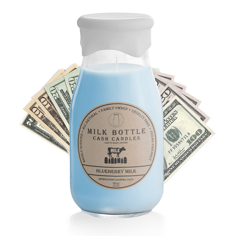 Blueberry Milk - Milk Bottle Cash Candles